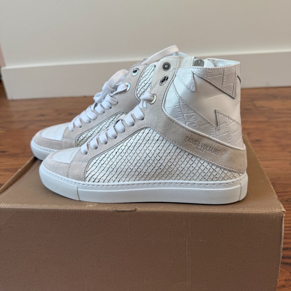 Zadig & Voltaire High Flash High Tops Sneakers NWB Size EU 38 / US 7.5-8